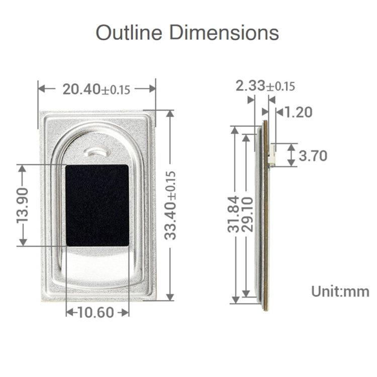 Waveshare UART Rectangle-shaped All-in-One Capacitive Fingerprint Sensor (E), Cortex Processor - Modules Expansions Accessories by WAVESHARE | Online Shopping UK | buy2fix