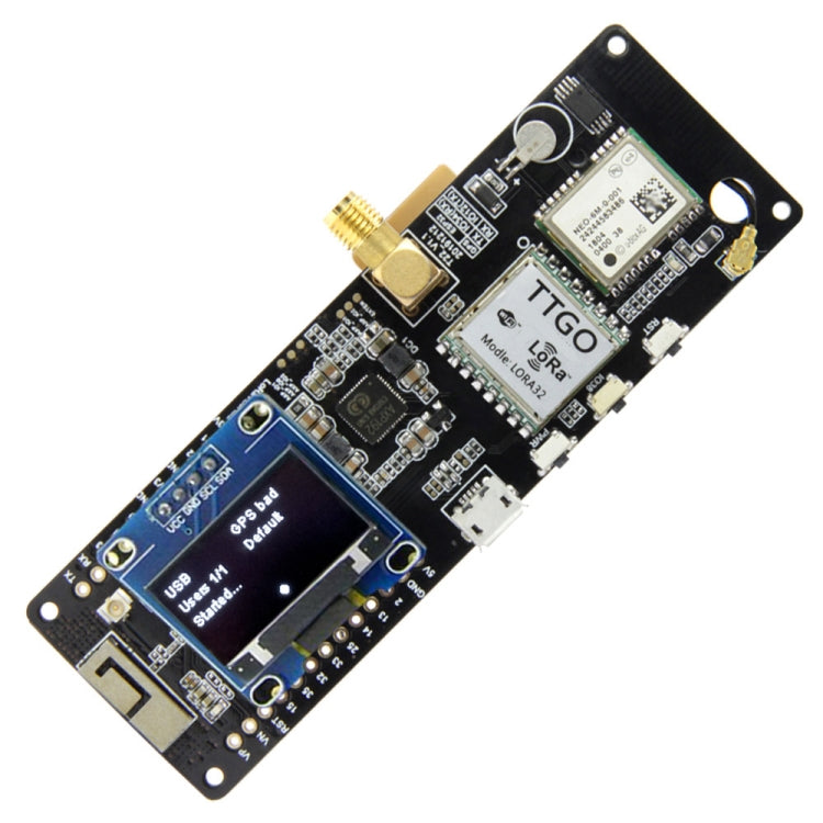 TTGO Meshtastic T-Beam V1.1 ESP32 923MHz OLED WiFi Bluetooth GPS NEO-6M SMA 18650 Battery Holder - Module by TTGO | Online Shopping UK | buy2fix