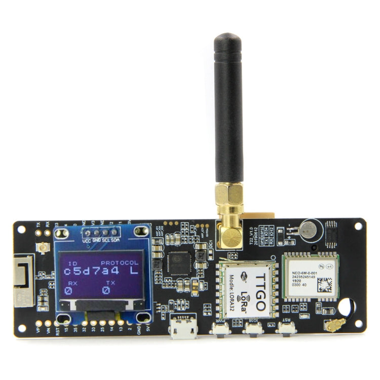 TTGO T-Beam ESP32 Bluetooth WiFi Module 868MHz GPS NEO-M8N LORA 32 Module with Antenna & 18650 Battery Holder - Module by TTGO | Online Shopping UK | buy2fix