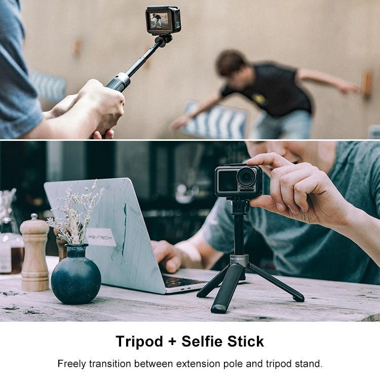 PGYTECH P-GM-117 Action Camera Tripod Extension Selfie Stick for DJI Osmo Action(Black) - DJI & GoPro Accessories by PGYTECH | Online Shopping UK | buy2fix