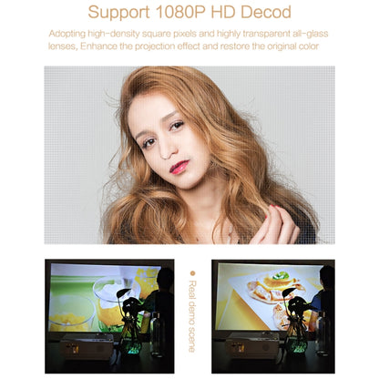 TB612 2200ANSI Lumens 800x400 Resolution 1080P LED+LCD Technology Smart Projector, Support AV / HDMI / SD Card / USB / VGA / TV, AU Plug - Consumer Electronics by buy2fix | Online Shopping UK | buy2fix