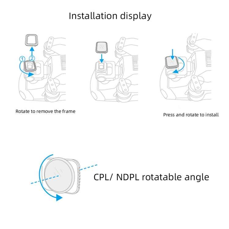 JSR Drone 3 in 1 Variable VND 2-5 Stop + VND 6-9 Stop + NIGHT Light Pollution Reduction Lens Filter for DJI MAVIC Air 2 - Lens Filter by JSR | Online Shopping UK | buy2fix