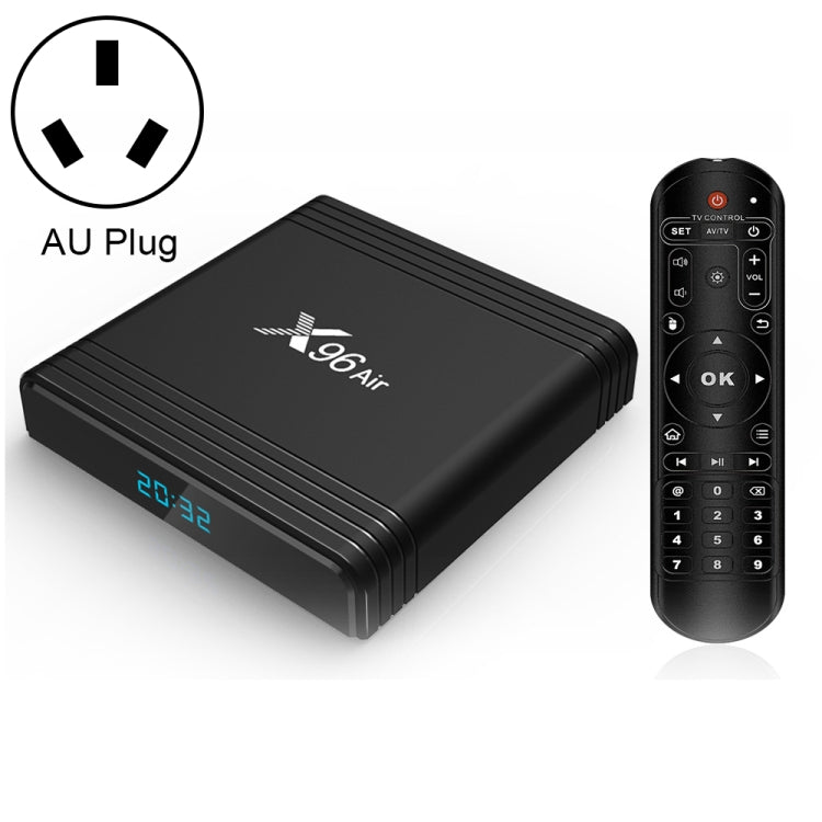 X96 Air 8K Smart TV BOX Android 9.0 Media Player with Remote Control, Quad-core Amlogic S905X3, RAM: 2GB, ROM: 16GB, Dual Band WiFi, AU Plug - Consumer Electronics by buy2fix | Online Shopping UK | buy2fix