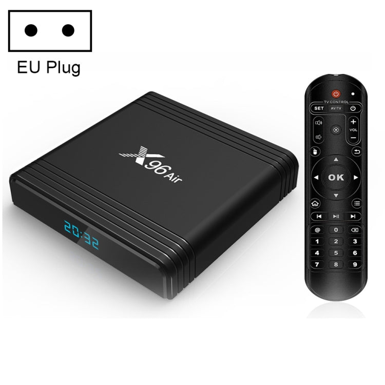 X96 Air 8K Smart TV BOX Android 9.0 Media Player with Remote Control, Quad-core Amlogic S905X3, RAM: 2GB, ROM: 16GB, Dual Band WiFi, EU Plug - Consumer Electronics by buy2fix | Online Shopping UK | buy2fix