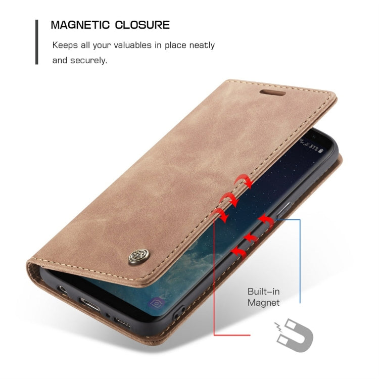 CaseMe-013 Multifunctional Retro Frosted Horizontal Flip Leather Case with Card Slot & Holder & Wallet for Galaxy S8(Brown) - Galaxy Phone Cases by CaseMe | Online Shopping UK | buy2fix