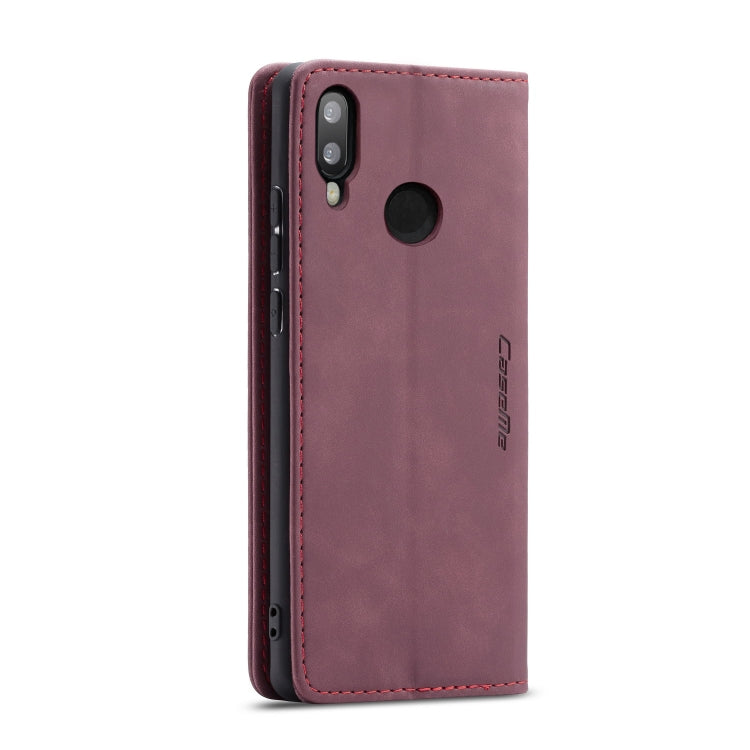 CaseMe-013 Multifunctional Horizontal Flip Leather Case with Card Slot & Holder for Huawei P20 Lite(Wine Red) - Huawei Cases by CaseMe | Online Shopping UK | buy2fix