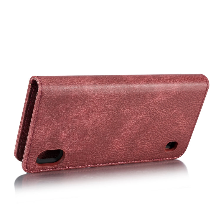 DG.MING Crazy Horse Texture Flip Detachable Magnetic Leather Case with Holder & Card Slots & Wallet for Galaxy A10(Red) - Galaxy Phone Cases by DG.MING | Online Shopping UK | buy2fix