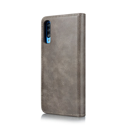 DG.MING Crazy Horse Texture Flip Detachable Magnetic Leather Case with Holder & Card Slots & Wallet for Galaxy A70(Gray) - Galaxy Phone Cases by DG.MING | Online Shopping UK | buy2fix