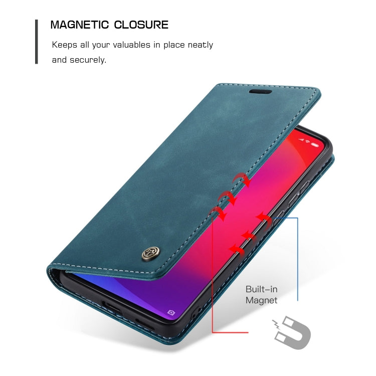 CaseMe-013 Multi-functional Retro Frosted Horizontal Flip Leather Case with Card Slot & Holder & Wallet For Xiaomi Mi 9T Pro / Redmi K20 Pro / Xiaomi Mi 9T / Redmi K20(Blue) - Xiaomi Cases by CaseMe | Online Shopping UK | buy2fix