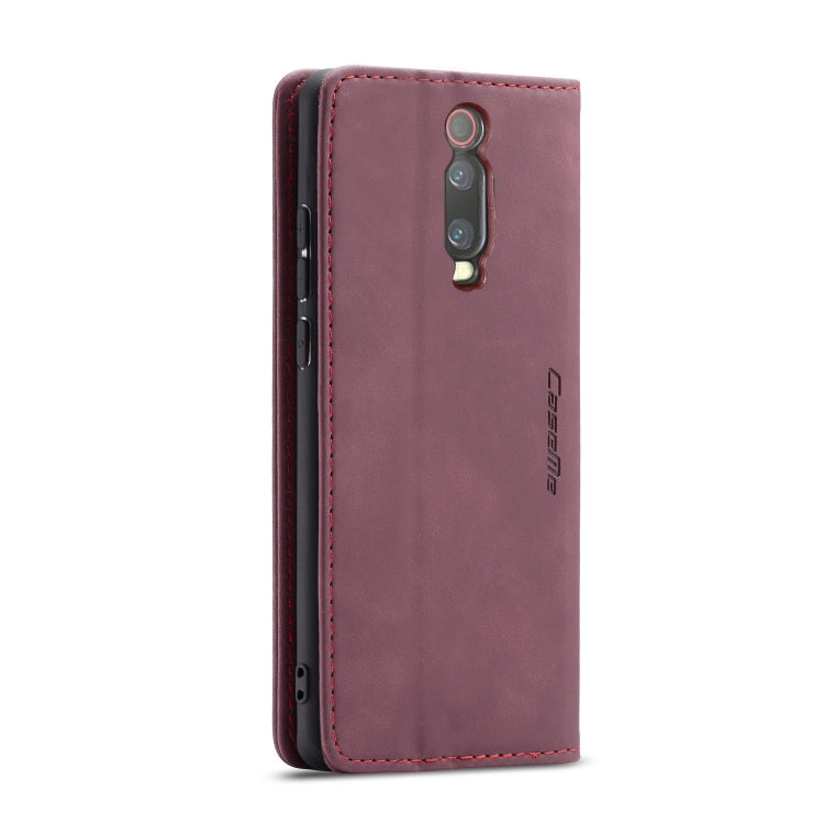 CaseMe-013 Multi-functional Retro Frosted Horizontal Flip Leather Case with Card Slot & Holder & Wallet For Xiaomi Mi 9T Pro / Redmi K20 Pro / Xiaomi Mi 9T / Redmi K20(Wine Red) - Xiaomi Cases by CaseMe | Online Shopping UK | buy2fix