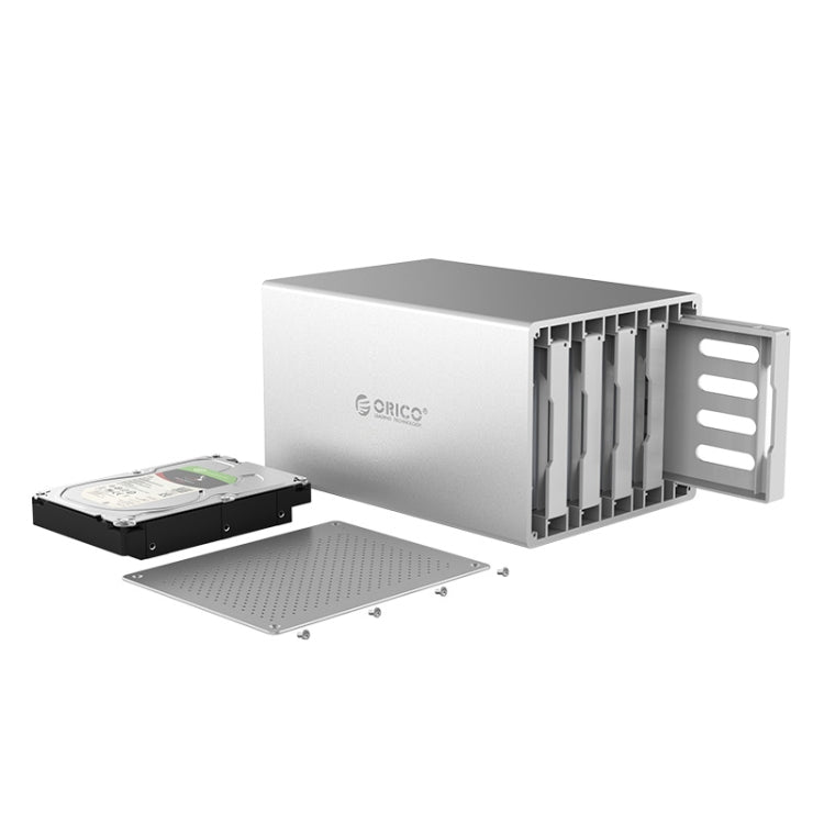 ORICO Honeycomb Series WS500C3 SATA 3.5 inch USB-C / Type-C 5 Bays Aluminum Alloy HDD / SSD Enclosure, The Maximum Support Capacity: 50TB - HDD Enclosure by ORICO | Online Shopping UK | buy2fix
