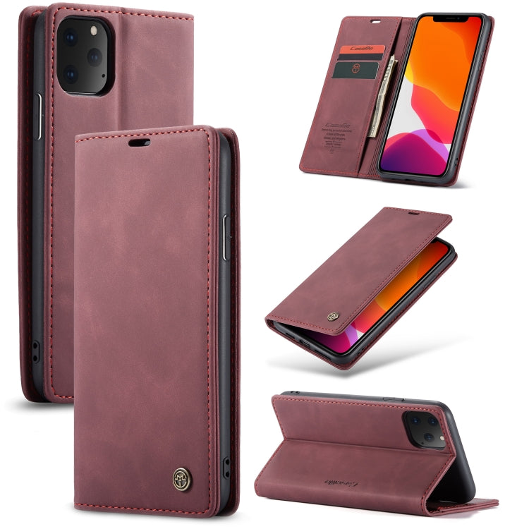 CaseMe-013 Multifunctional Horizontal Flip Leather Case with Card Slot & Holder & Wallet for iPhone 11 Pro(Wine) - iPhone 11 Pro Cases by CaseMe | Online Shopping UK | buy2fix