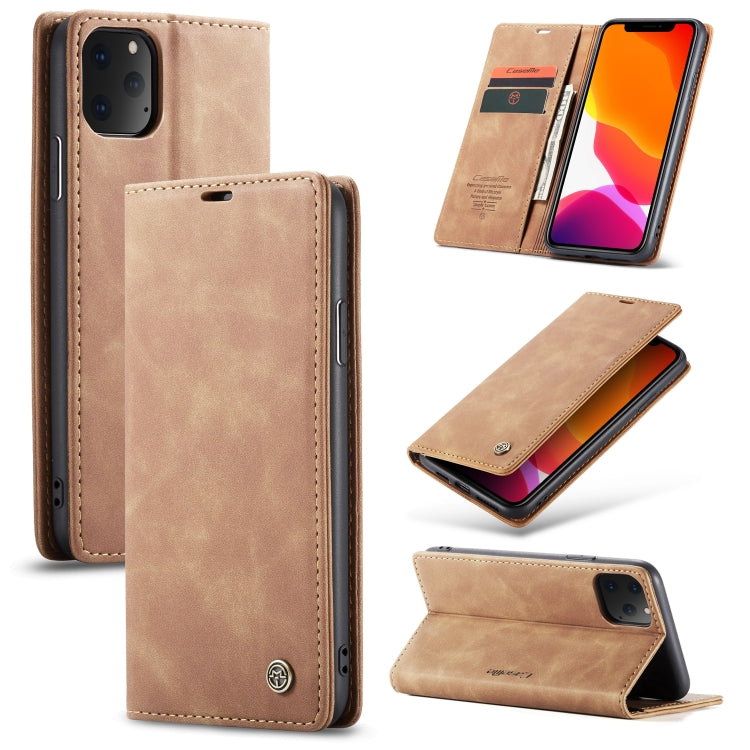 CaseMe-013 Multifunctional Horizontal Flip Leather Case with Card Slot & Holder & Wallet for iPhone 11 Pro Max(Brown) - iPhone 11 Pro Max Cases by CaseMe | Online Shopping UK | buy2fix