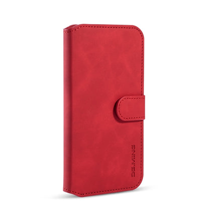 DG.MING Retro Oil Side Horizontal Flip Case with Holder & Card Slots & Wallet for iPhone 11(Red) - iPhone 11 Cases by DG.MING | Online Shopping UK | buy2fix