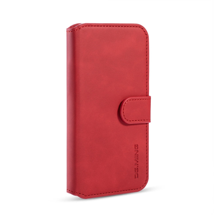 DG.MING Retro Oil Side Horizontal Flip Case with Holder & Card Slots & Wallet for iPhone 11 Pro Max(Red) - iPhone 11 Pro Max Cases by DG.MING | Online Shopping UK | buy2fix