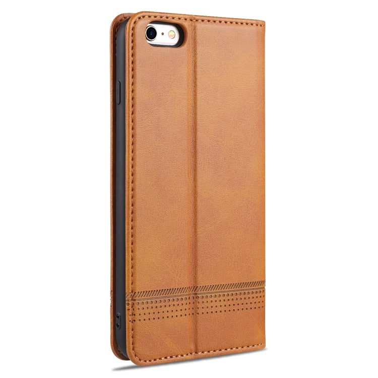 AZNS Magnetic Calf Texture Horizontal Flip Leather Case with Card Slots & Holder & Wallet For iPhone 8 / 7(Light Brown) - More iPhone Cases by AZNS | Online Shopping UK | buy2fix