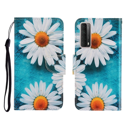 Colored Drawing Horizontal Flip Leather Case with Holder & Card Slot & Wallet For Huawei P Smart 2021 / Y7a(Chrysanthemum) - Huawei Cases by idewei | Online Shopping UK | buy2fix