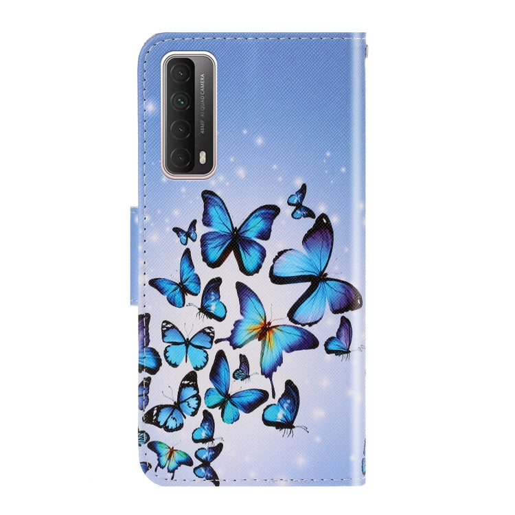 Colored Drawing Horizontal Flip Leather Case with Holder & Card Slot & Wallet For Huawei P Smart 2021 / Y7a(Many Butterflies) - Huawei Cases by idewei | Online Shopping UK | buy2fix