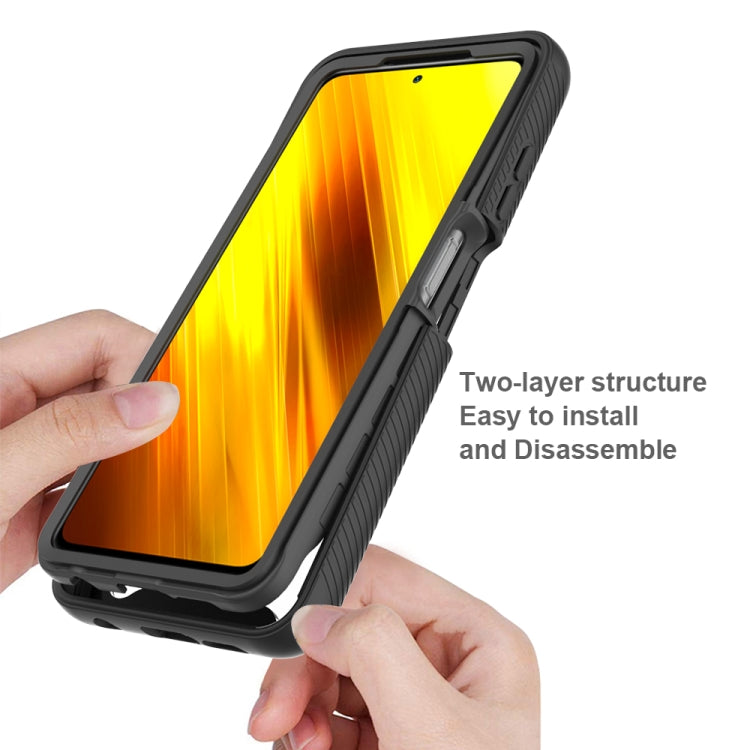 For Xiaomi Poco X3 NFC Starry Sky Solid Color Series Shockproof PC + TPU Protective Case(Black) - Xiaomi Accessories by buy2fix | Online Shopping UK | buy2fix