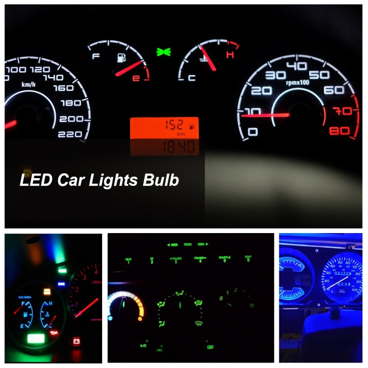 30 PCS T5 1LED SMD-5050 Car Modification LED Indicator Light White Light - In Car by buy2fix | Online Shopping UK | buy2fix