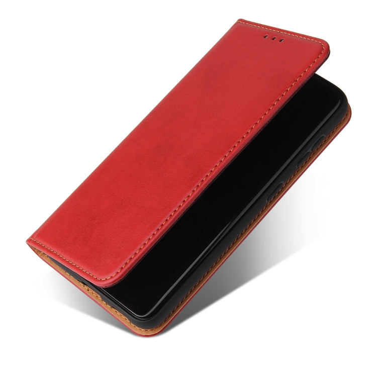 For Samsung Galaxy S21+ 5G Fierre Shann PU Genuine Leather Texture Horizontal Flip Leather Case with Holder & Card Slots & Wallet(Red) - Galaxy S21+ 5G Cases by FIERRE SHANN | Online Shopping UK | buy2fix