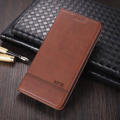 For Oppo Reno5 5G AZNS Magnetic Calf Texture Horizontal Flip Leather Case with Card Slots & Holder & Wallet(Dark Brown) - OPPO Cases by AZNS | Online Shopping UK | buy2fix