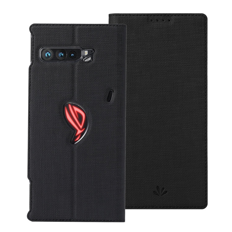 For Asus ROG Phone 3 ZS661KS ViLi DMX Series Shockproof TPU + PU Leather Magnetic Attraction Horizontal Flip Case with Card Slot & Holder(Black) - ASUS Cases by ViLi | Online Shopping UK | buy2fix