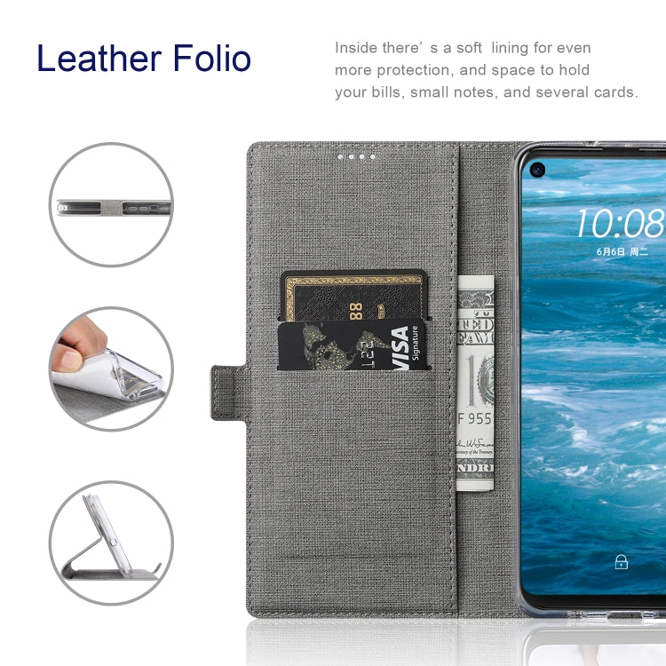 For OnePlus 8T ViLi K Series Shockproof TPU + PU Leather Magnetic Buckle Horizontal Flip Case with Card Slots & Wallet & Holder(Grey) - OnePlus Cases by ViLi | Online Shopping UK | buy2fix