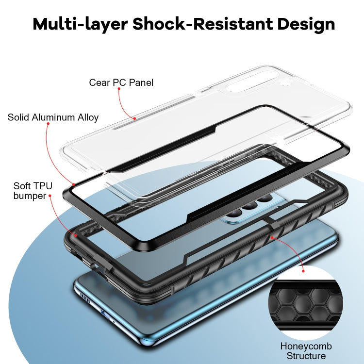 For Samsung Galaxy S21+ 5G iPAKY Thunder Series Aluminum Frame + TPU Bumper + Clear PC Shockproof Case(Black) - Galaxy S21+ 5G Cases by iPAKY | Online Shopping UK | buy2fix