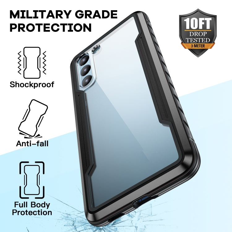 For Samsung Galaxy S21+ 5G iPAKY Thunder Series Aluminum Frame + TPU Bumper + Clear PC Shockproof Case(Black) - Galaxy S21+ 5G Cases by iPAKY | Online Shopping UK | buy2fix