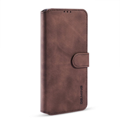 For samsung Galaxy A52 5G / 4G DG.MING Retro Oil Side Horizontal Flip Leather Case with Holder & Card Slots & Wallet(coffee) - Galaxy Phone Cases by DG.MING | Online Shopping UK | buy2fix