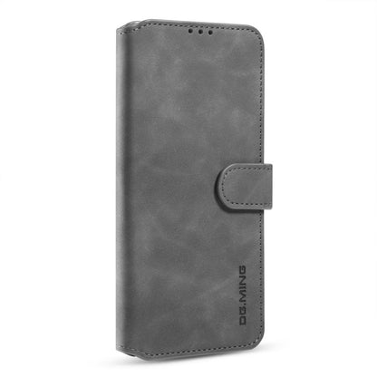 For samsung Galaxy A72 5G / 4G DG.MING Retro Oil Side Horizontal Flip Leather Case with Holder & Card Slots & Wallet(Grey) - Galaxy Phone Cases by DG.MING | Online Shopping UK | buy2fix