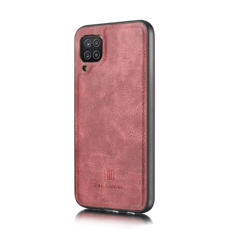 For Samsung Galaxy A12 DG.MING Crazy Horse Texture Flip Detachable Magnetic Leather Case with Holder & Card Slots & Wallet(Red) - Galaxy Phone Cases by DG.MING | Online Shopping UK | buy2fix