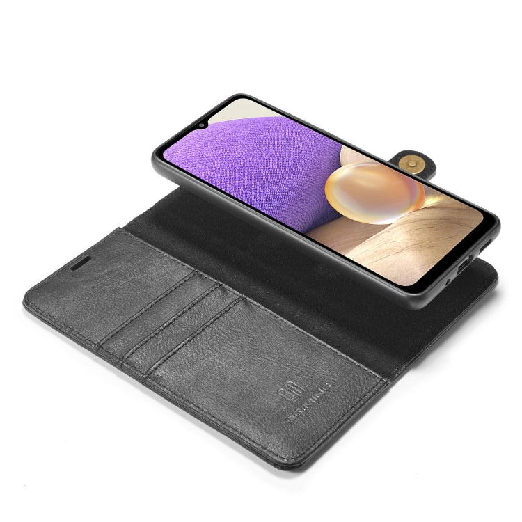 For Samsung Galaxy A32 5G DG.MING Crazy Horse Texture Flip Detachable Magnetic Leather Case with Holder & Card Slots & Wallet(Black) - Galaxy Phone Cases by DG.MING | Online Shopping UK | buy2fix