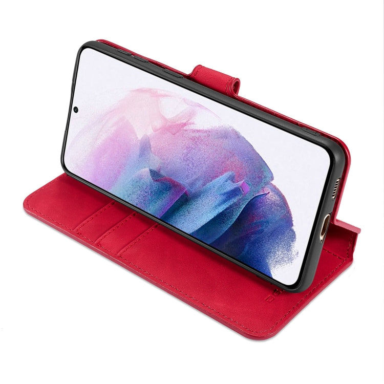 For Samsung Galaxy S21+ 5G DG.MING Retro Oil Side Horizontal Flip Case with Holder & Card Slots & Wallet(Red) - Galaxy S21+ 5G Cases by DG.MING | Online Shopping UK | buy2fix