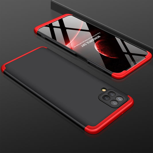 For Samsung Galaxy A12 GKK Three Stage Splicing Full Coverage PC Case(Black+Red) - Samsung Accessories by GKK | Online Shopping UK | buy2fix