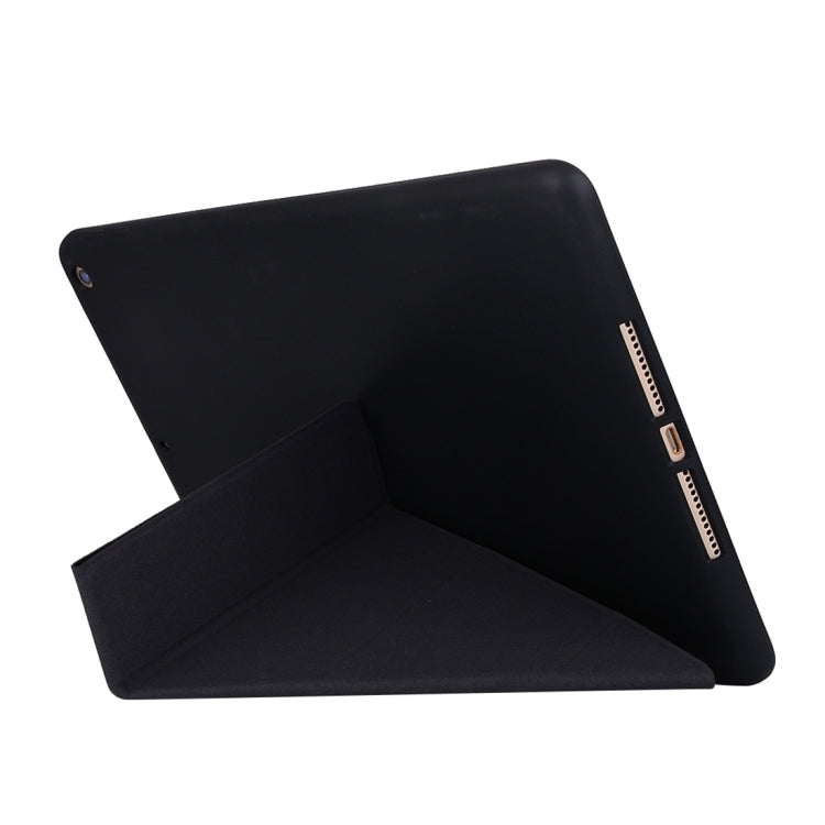 For iPad 10.2 2021 / 2020 / 2019 TPU Horizontal Deformation Flip Leather Case with Holder(Black) - Apple Accessories by buy2fix | Online Shopping UK | buy2fix