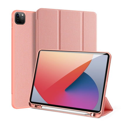 For iPad Pro 11 2022 / 2021 / 2020 DUX DUCIS Domo Series Horizontal Flip Magnetic TPU + PU Leather Tablet Case with Three-folding Holder & Pen Slot & Sleep / Wake-up Function(Pink) - iPad Pro 11 (2022/2021) Cases by DUX DUCIS | Online Shopping UK | buy2fix