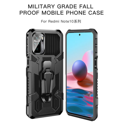 For Xiaomi Redmi Note 10 / 10S Armor Warrior Shockproof PC + TPU Protective Case(Blue) - Xiaomi Accessories by buy2fix | Online Shopping UK | buy2fix