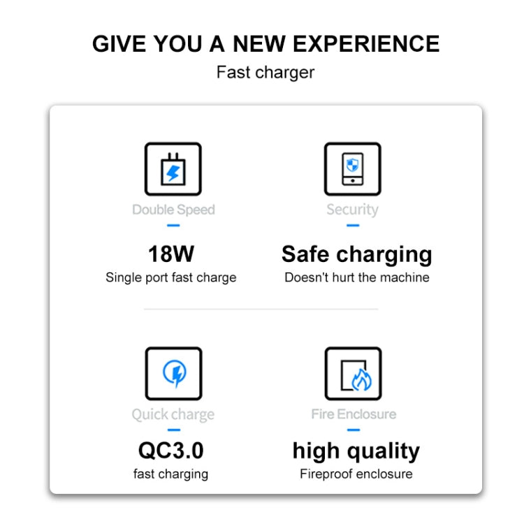 WK WP-U57 18W Speed QC3.0 Fast Charger + USB to Type-C / USB-C Data Cable, Plug Type:EU Plug - USB Charger by WK | Online Shopping UK | buy2fix