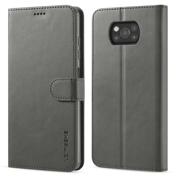 For Xiaomi Poco X3 NFC LC.IMEEKE Calf Texture Horizontal Flip Leather Case with Holder & Card Slots & Wallet(Grey) - Xiaomi Cases by LC.IMEEKE | Online Shopping UK | buy2fix