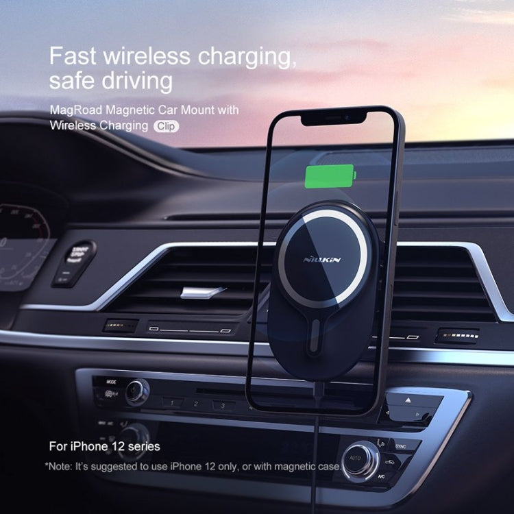 NILLKIN MagRoad Magnetic Car Holder with Wireless Charging - In Car by NILLKIN | Online Shopping UK | buy2fix