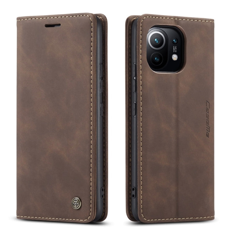 For Xiaomi Mi 11 CaseMe 013 Multifunctional Horizontal Flip Leather Case with Holder & Card Slot & Wallet(Coffee) - Xiaomi Cases by CaseMe | Online Shopping UK | buy2fix