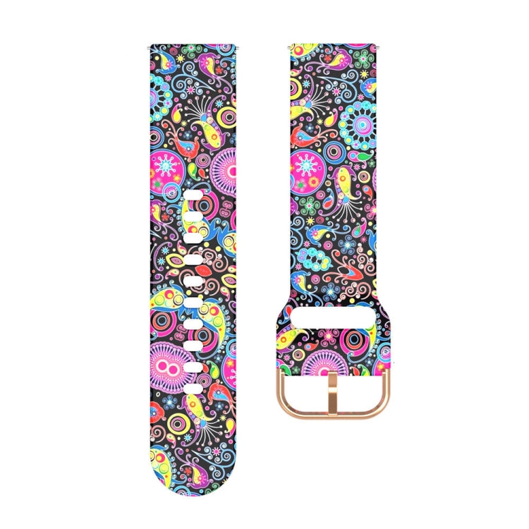 For Samsung Galaxy Watch 42mm Silicone Printing Watch Band(Colorful Jellyfish) - Smart Wear by buy2fix | Online Shopping UK | buy2fix