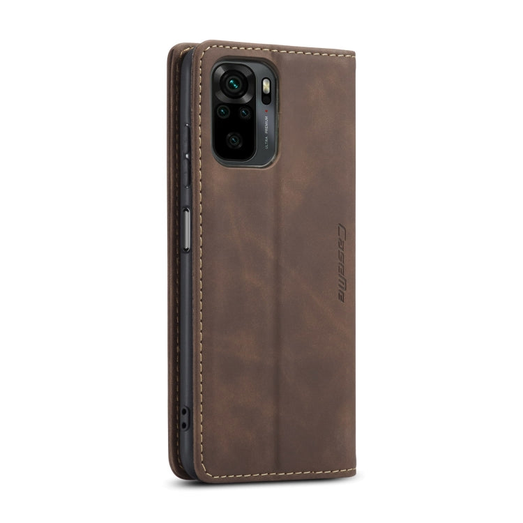 For Xiaomi Redmi Note 10 4G / Note 10s CaseMe 013 Multifunctional Horizontal Flip Leather Case with Holder & Card Slot & Wallet(Coffee) - Xiaomi Accessories by CaseMe | Online Shopping UK | buy2fix