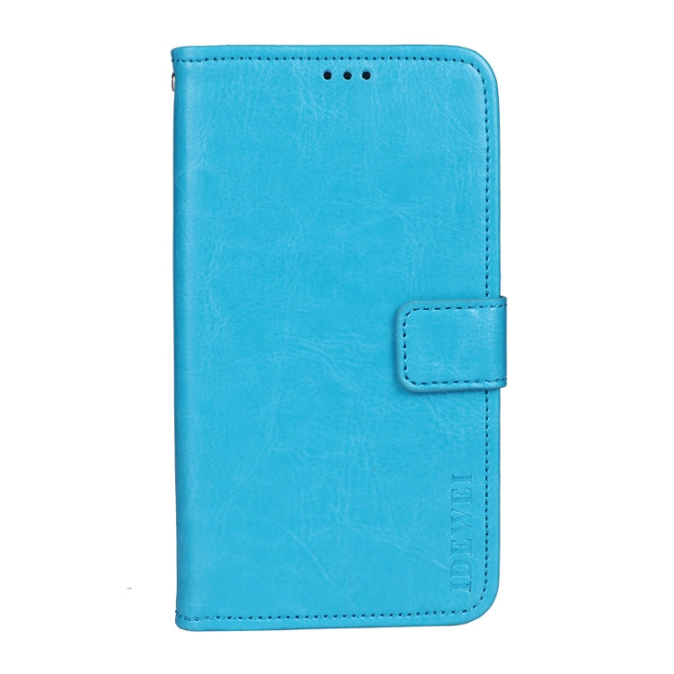 For TCL 10 5G UW idewei Crazy Horse Texture Horizontal Flip Leather Case with Holder & Card Slots & Wallet(Sky Blue) - More Brand by idewei | Online Shopping UK | buy2fix