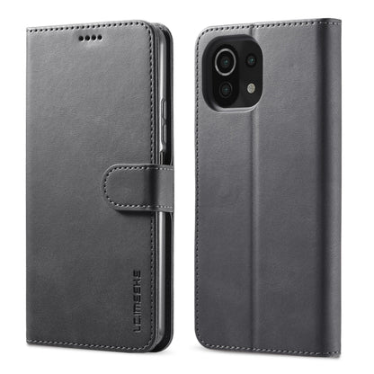 For Xiaomi Mi 11 Lite LC.IMEEKE Calf Texture Horizontal Flip Leather Case, with Holder & Card Slots & Wallet(Black) - Xiaomi Cases by LC.IMEEKE | Online Shopping UK | buy2fix