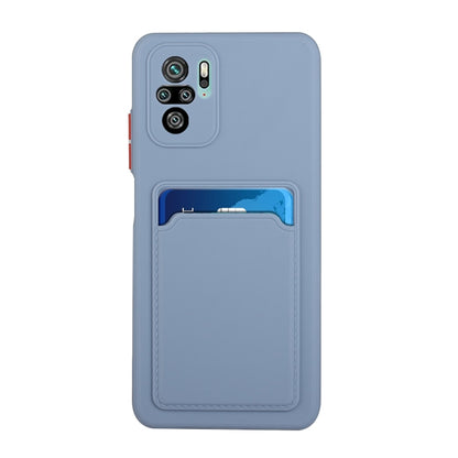 For Xiaomi Redmi Note 10 Pro Card Slot Design Shockproof TPU Protective Case(Gray) - Xiaomi Accessories by buy2fix | Online Shopping UK | buy2fix