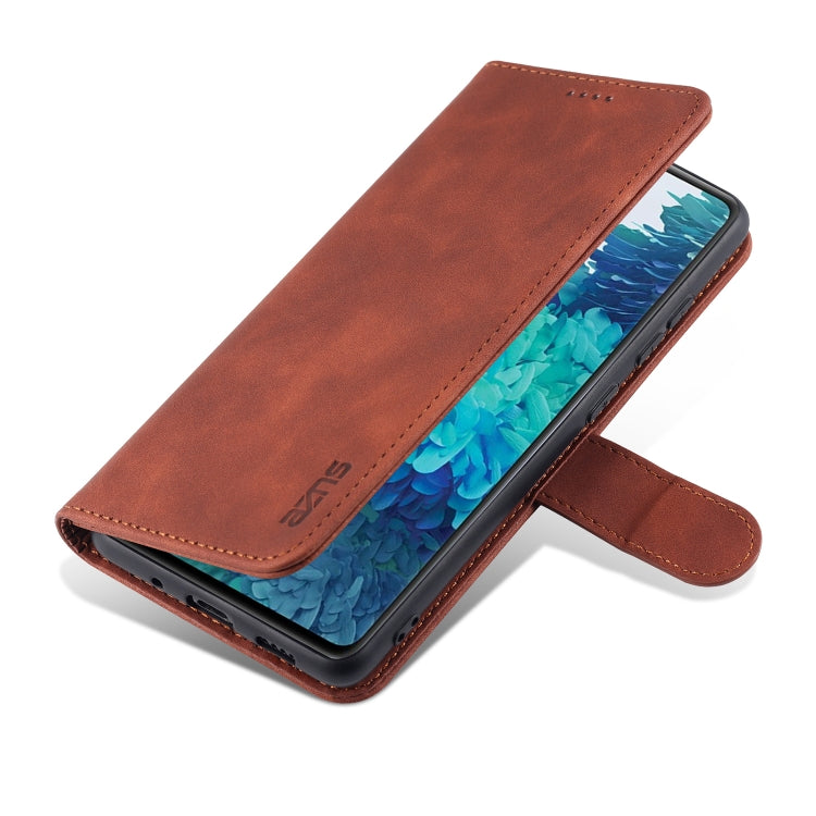 For Samsung Galaxy S20 FE / S20 Lite / S20 Fan Edition / S20 FE 5G / S20 FE 2022 AZNS Skin Feel Calf Texture Horizontal Flip Leather Case with Card Slots & Holder & Wallet(Brown) - Galaxy S20 FE Cases by AZNS | Online Shopping UK | buy2fix