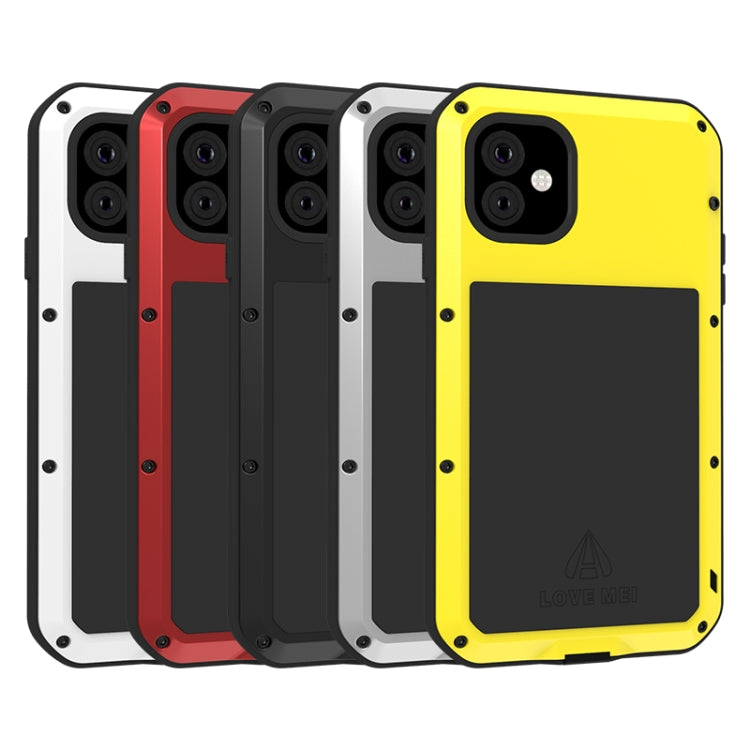 For iPhone 11 LOVE MEI Metal Shockproof Waterproof Dustproof Protective Case(Yellow) - iPhone 11 Cases by LOVE MEI | Online Shopping UK | buy2fix